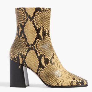 JIMMY CHOO Bryelle 85 Snake-print Leather Ankle Boots